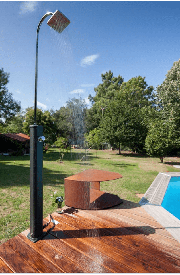 Gre Zonnedouche Aluminium zwart - 18 L - Azzura Pool