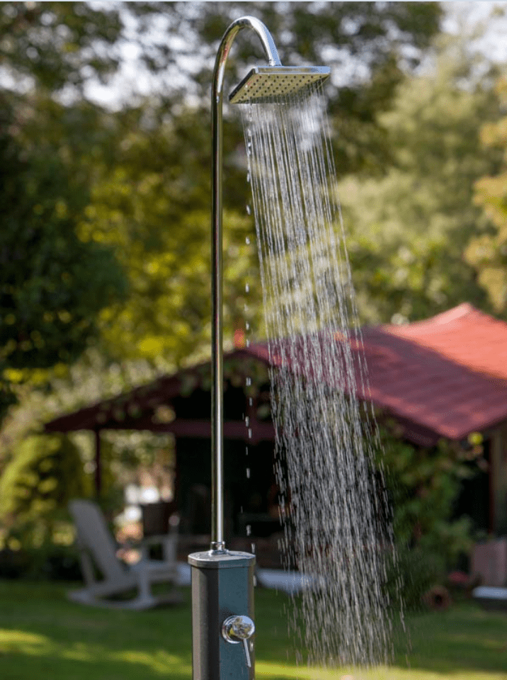 Gre Zonnedouche Aluminium zwart - 18 L - Azzura Pool