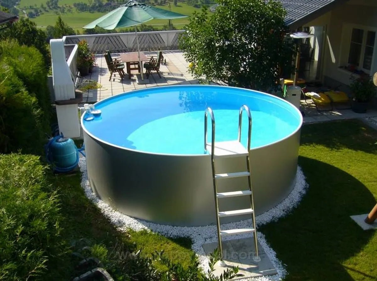 Happy Pool metalen zwembad Wit rond Ø400 cm x 135 cm - Azzura Pool
