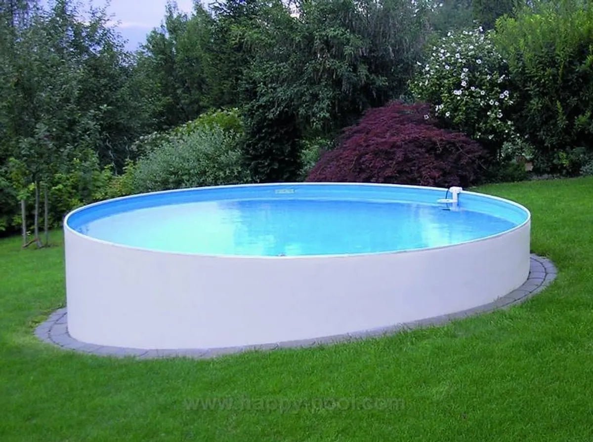 Happy Pool metalen zwembad Wit rond Ø400 cm x 135 cm - Azzura Pool