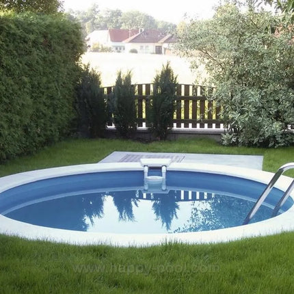 Piscine métal Happy Pool Gris ronde Ø600 cm x 135 cm