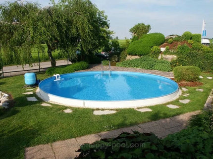 Happy Pool piscina metálica Adria Azul redonda Ø300 cm x 150 cm