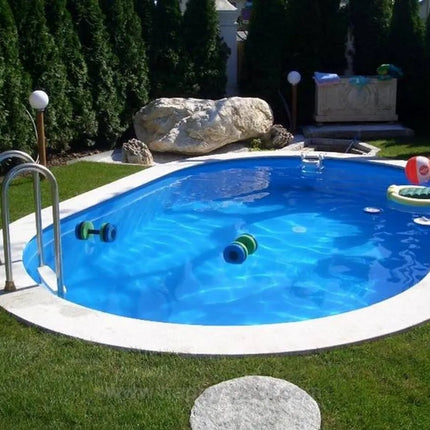 Piscine métal Happy Pool Ovale blanc 714 cm x 400 cm x 120 cm