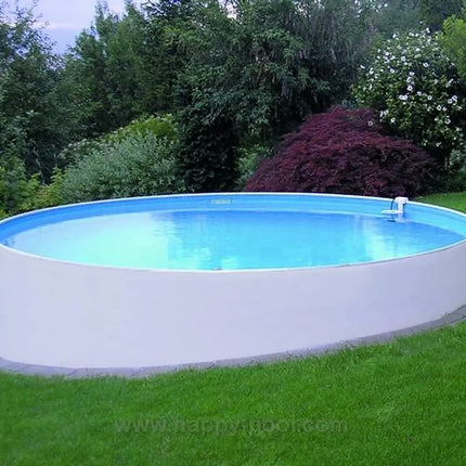 Happy Pool metalen zwembad Grijs rond Ø450 cm x 90 cm