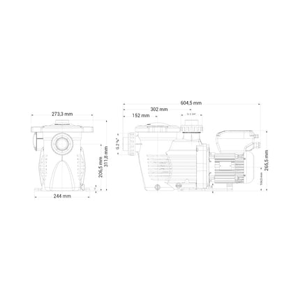 Hayward K-Flo VSTD Schwimmbadpumpe