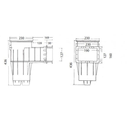 Skimmer Hayward pequeño para foil/liner - Blanco