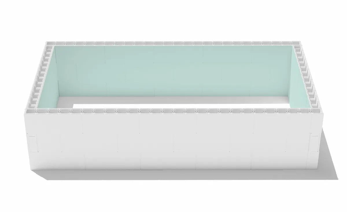 High Density Polystyreen zwembad blokkenset - 800 x 400 x 150 cm - Azzura Pool