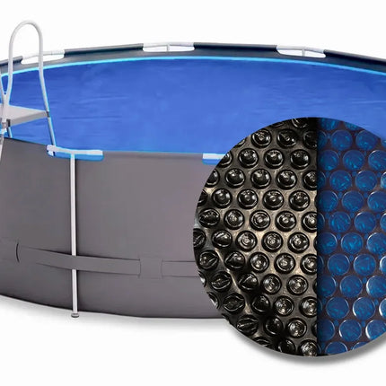 Couverture solaire ronde W'eau - 549 cm (taille de voile 538) - Noir/Bleu