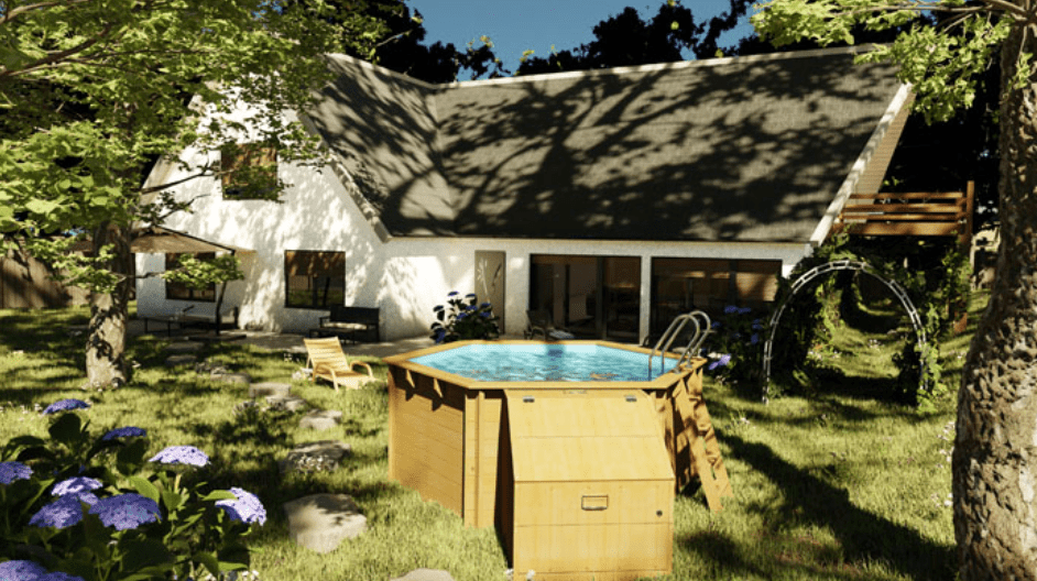 Houten filterkast - 143 cm - Azzura Pool
