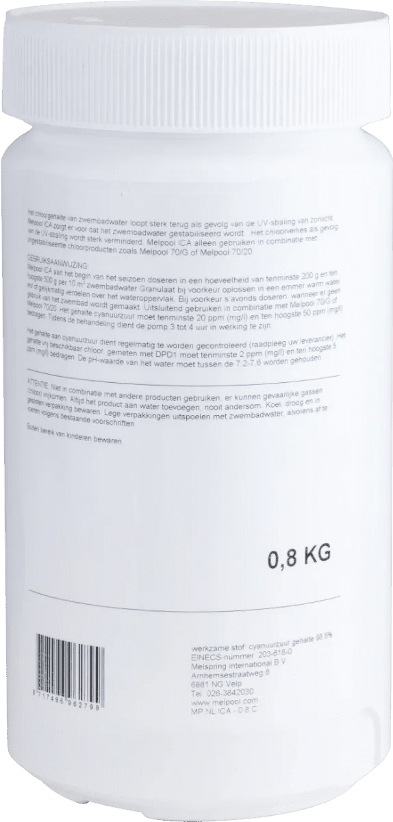 ICA chloorstabilisator 0.8 kg - Azzura Pool