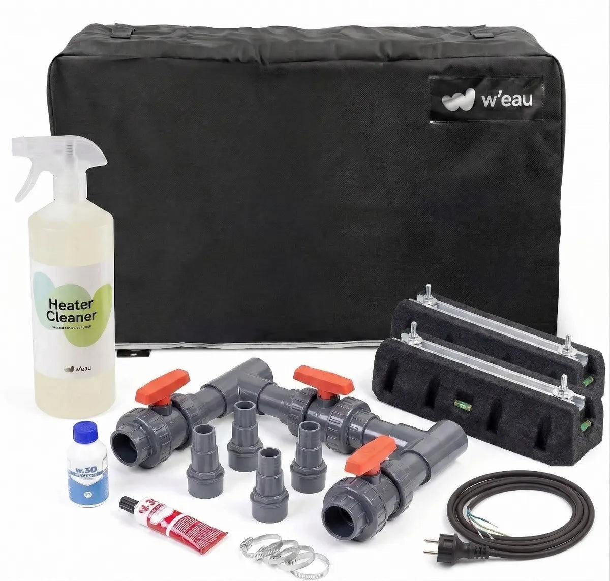 Installatiekit voor de W’eau Full Inverter 20 zwembad warmtepomp – 35 kW - Azzura Pool