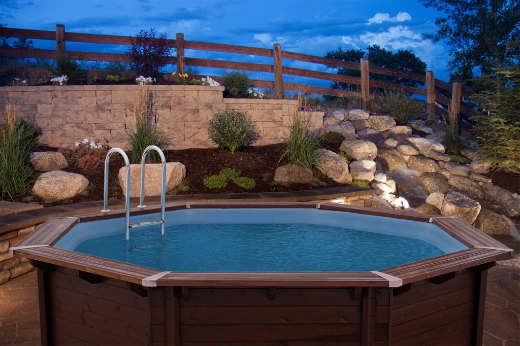 Interline Bali houten rond zwembad 530 cm x 136 cm compleet pakket - Azzura Pool