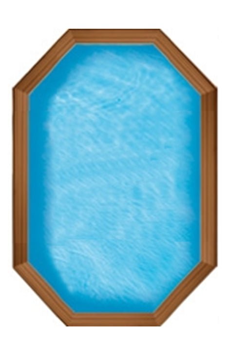 Interline Bali houten zwembad ovaal 640 x 400 x 138 cm compleet pakket - Azzura Pool