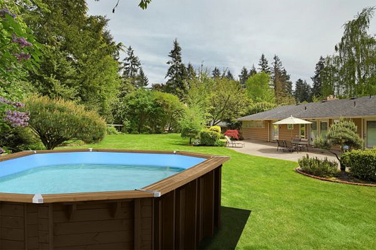 Interline Bali houten zwembad ovaal 640 x 400 x 138 cm compleet pakket - Azzura Pool