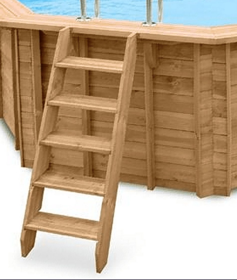 Interline Bali houten zwembad ovaal 640 x 400 x 138 cm compleet pakket - Azzura Pool