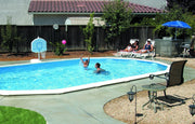 Interline Century metalen zwembad ovaal 975 cm x 490 cm x 132 cm compleet pakket - Azzura Pool