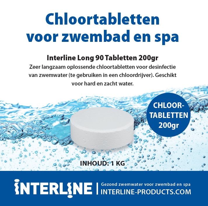 Interline Chloortabletten 1 kg (200 gram) - Azzura Pool