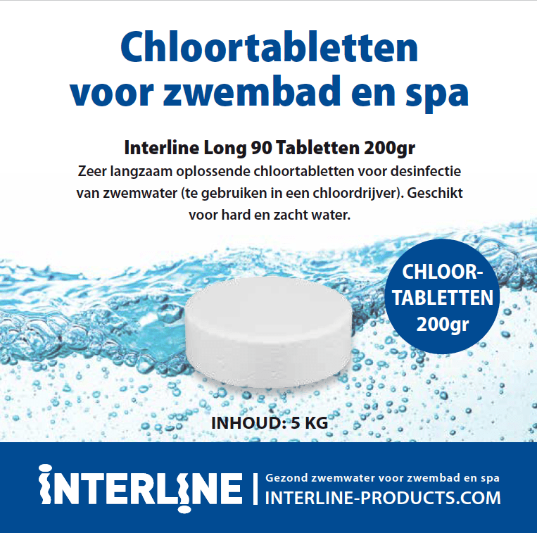 Interline Chloortabletten 5 kg (200 gram) - Azzura Pool