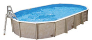 Interline Diana metalen zwembad ovaal 730 cm x 360 cm x 132 cm compleet pakket - Azzura Pool
