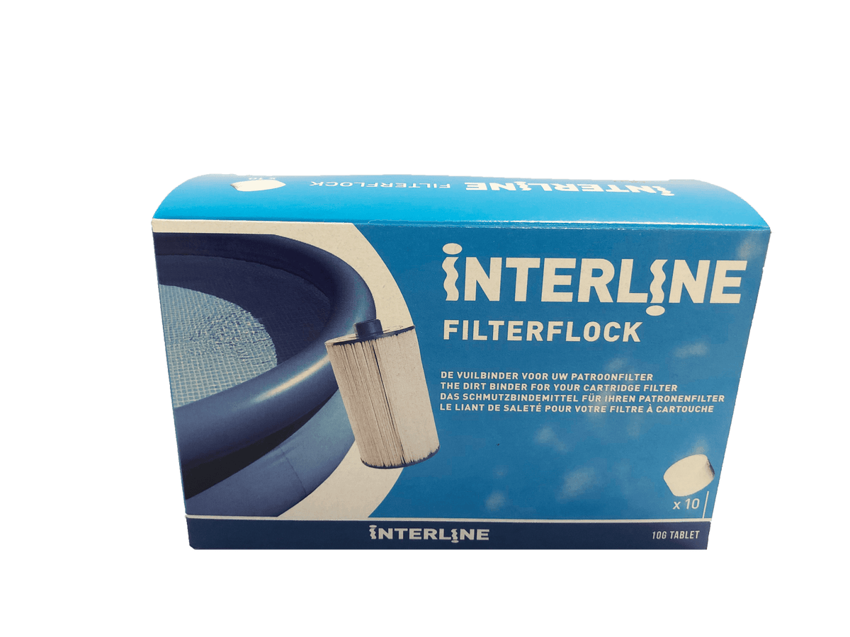 Interline FilterFlock tablet voor patroonfilters en Fiberclean filters - Azzura Pool