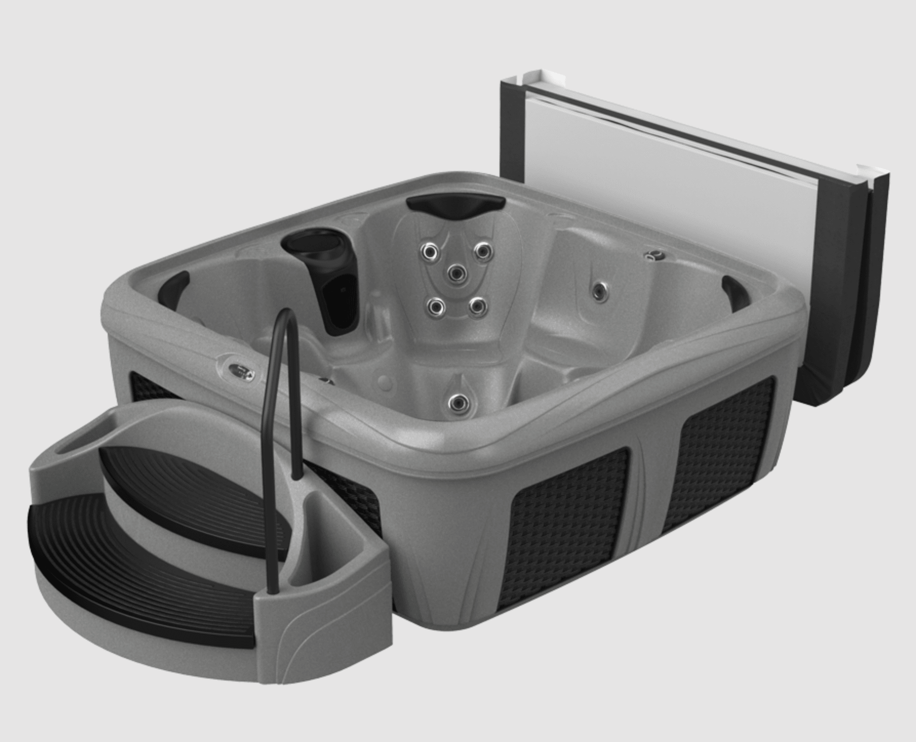 Interline Luxe Spa Pakket - Trap, Plantenbak & Cover Lift - Azzura Pool