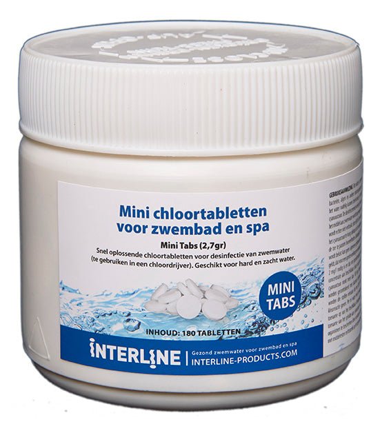Interline Mini Quick Chloortabletten - 180 stuks à 2,7 gram - NL - Azzura Pool