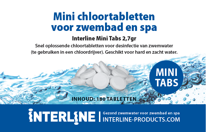 Interline Mini Quick Chloortabletten - 180 stuks à 2,7 gram - NL - Azzura Pool