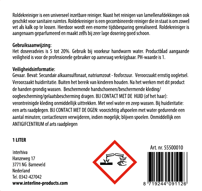 Interline Roldekreiniger 1 Liter - Azzura Pool