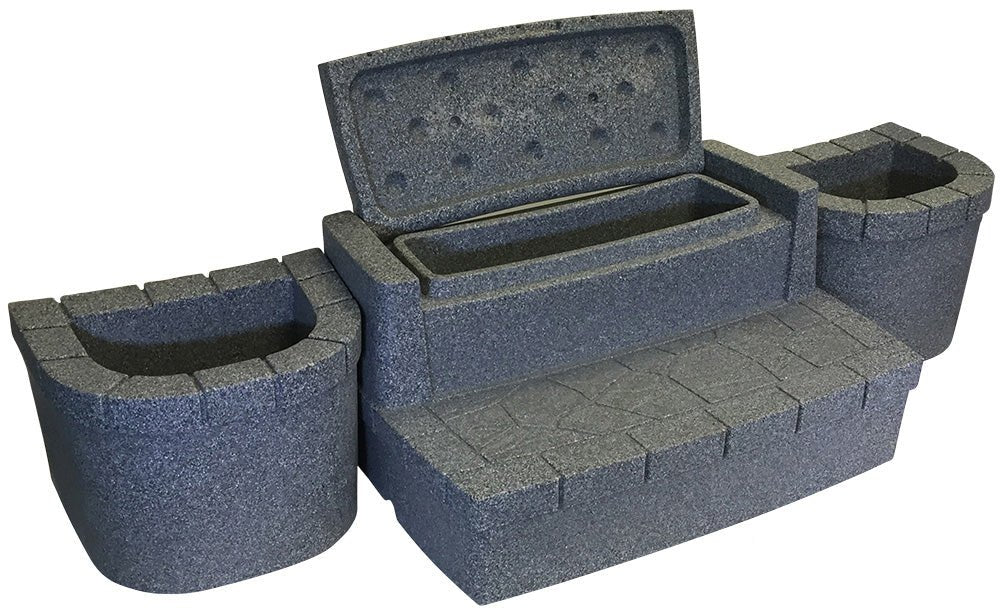 Interline Spa trap - 2 tredens met opbergvak en plantenbakken - Azzura Pool