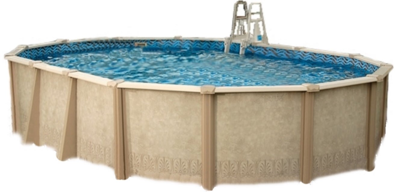 Interline Sunlake metalen zwembad ovaal 850 cm x 490 cm x 132 cm compleet pakket - Azzura Pool