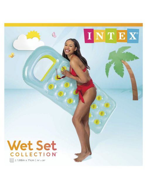 Intex 18 pocket Lounge Matras Suntanner - Blauw - Azzura Pool