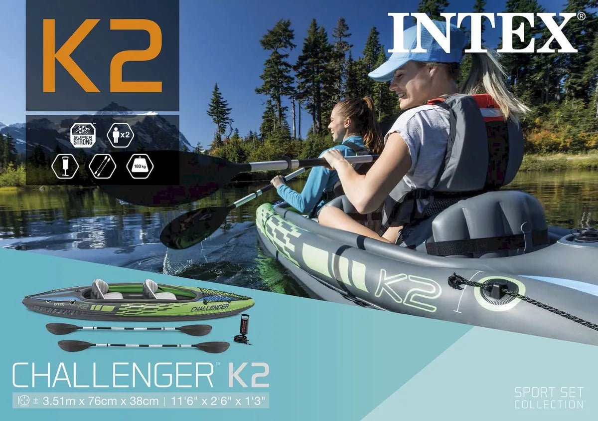 Intex Challenger K2 opblaasbare kajak - 2 personen - Azzura Pool