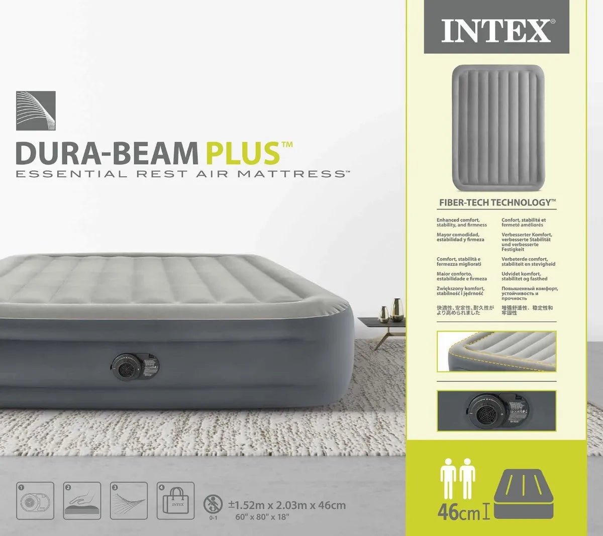 Intex Essential Rest luchtbed - Queensize (152 cm) - Azzura Pool