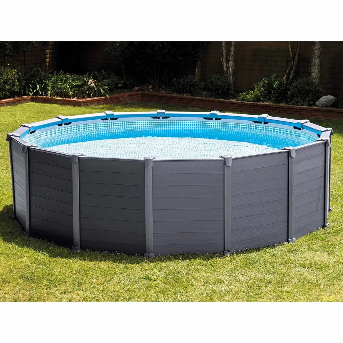 Intex Graphite Grey Panel zwembad - 478 x 124 cm - met zandfilterpomp en accessoires - Azzura Pool