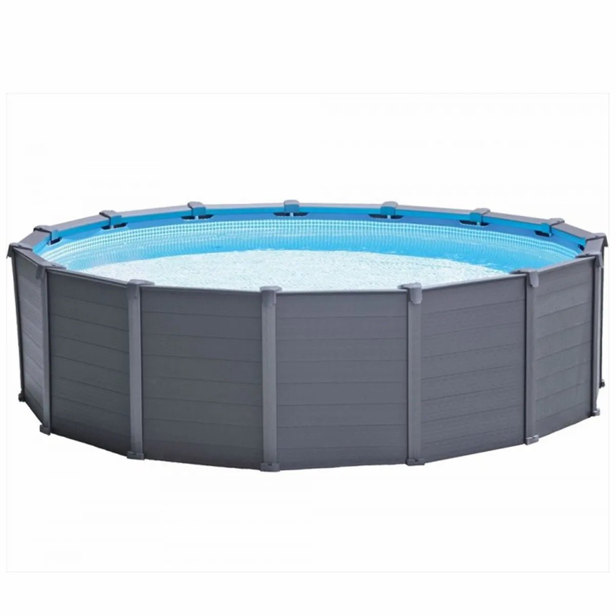 Intex Graphite Grey Panel zwembad - 478 x 124 cm - met zandfilterpomp en accessoires - Azzura Pool