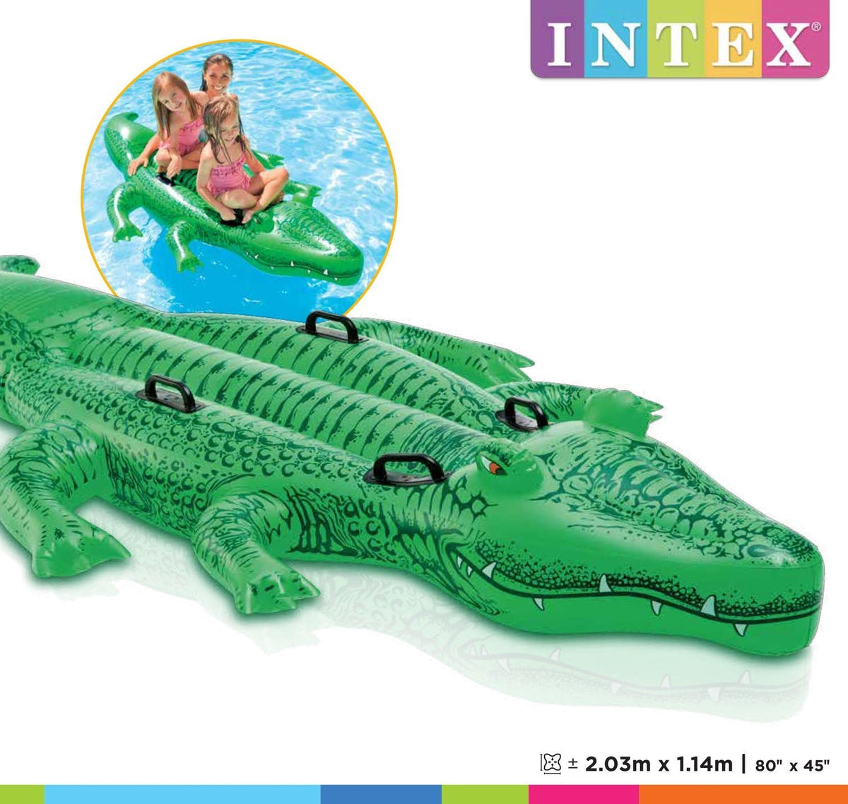 Intex krokodil - 203 cm x 114 cm - Azzura Pool