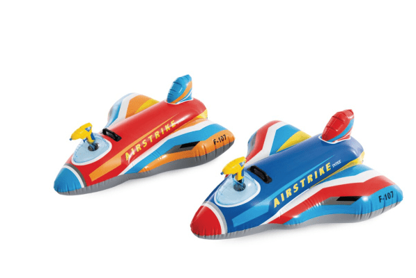 Intex opblaas vliegtuig met waterpistool 117 cm - Rood - Azzura Pool
