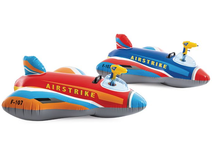 Intex opblaas vliegtuig met waterpistool 117 cm - Rood - Azzura Pool