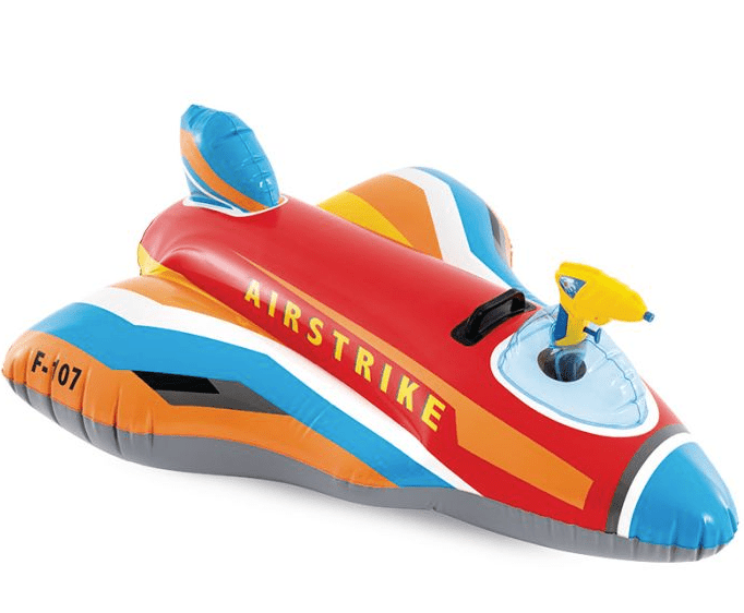 Intex opblaas vliegtuig met waterpistool 117 cm - Rood - Azzura Pool