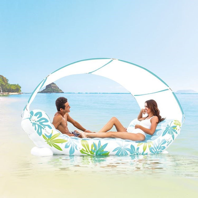 Lounge con baldacchino tropicale gonfiabile Intex