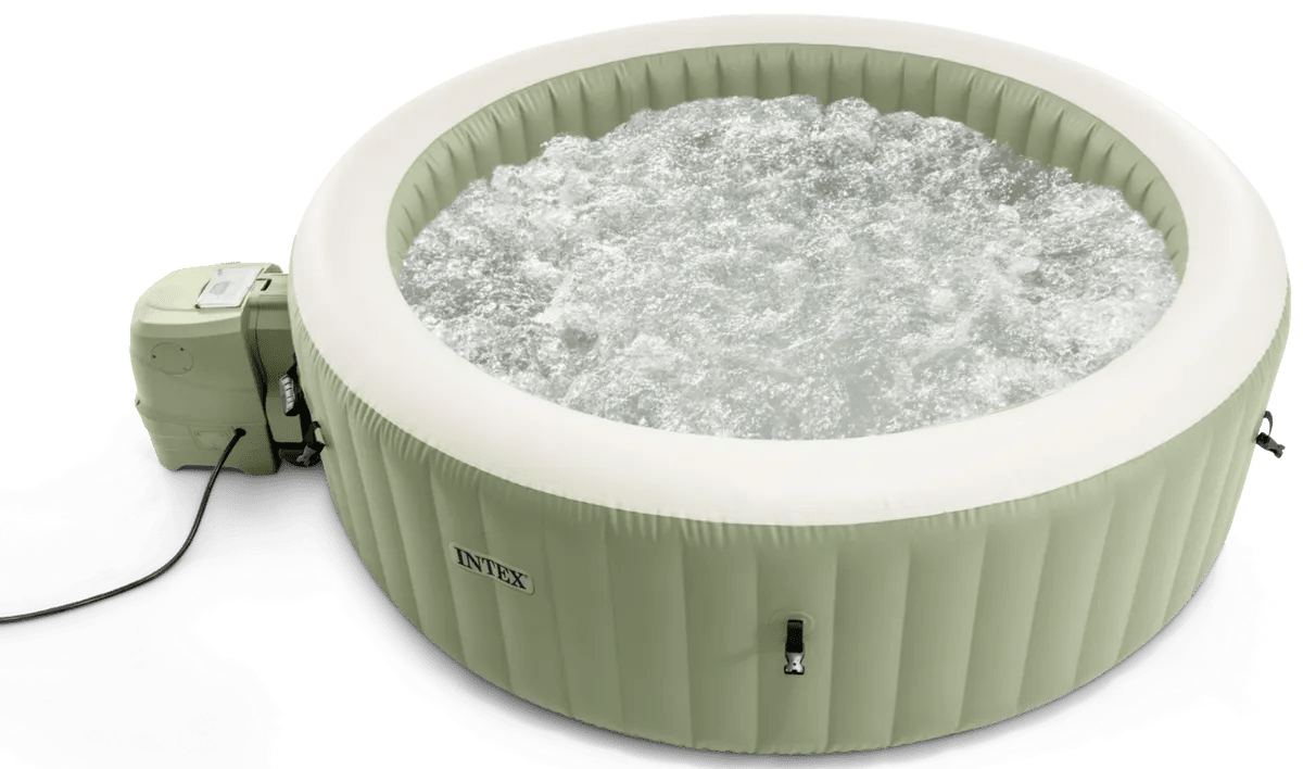Intex Pure Spa Bubble Massage Olive Green – 4‑persoons - Azzura Pool