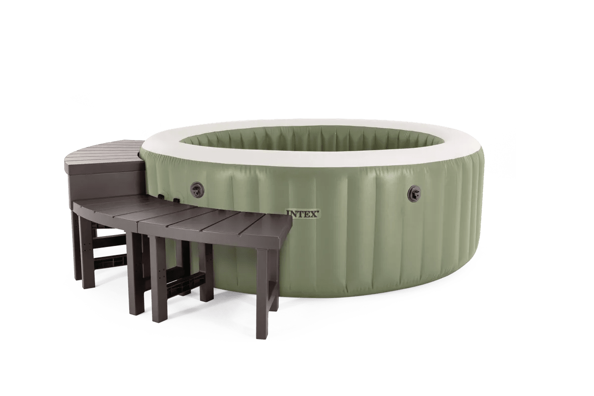 Intex Pure Spa Bubble Massage Olive Green – 4‑persoons - Azzura Pool