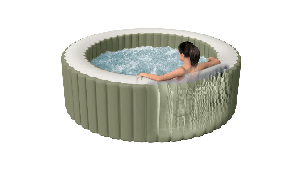 Intex Pure Spa Bubble Massage Olive Green – 4‑persoons - Azzura Pool