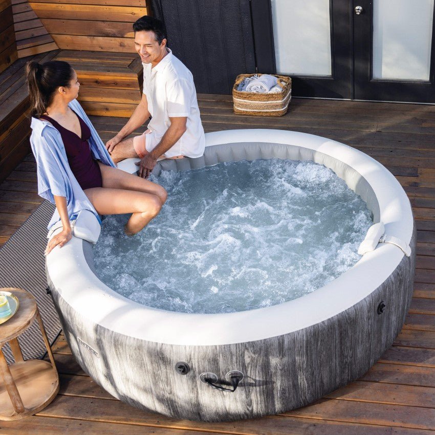 Intex PureSpa Greywood Deluxe opblaasbare spa, 4 persoons - Azzura Pool