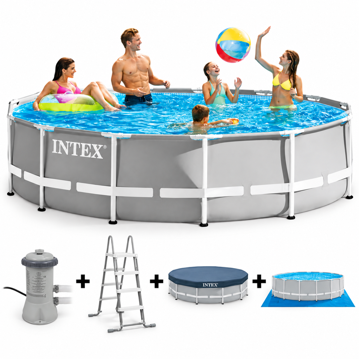 Intex Prism Frame zwembad - Ø 549 x 122 cm - met filterpomp en accessoires