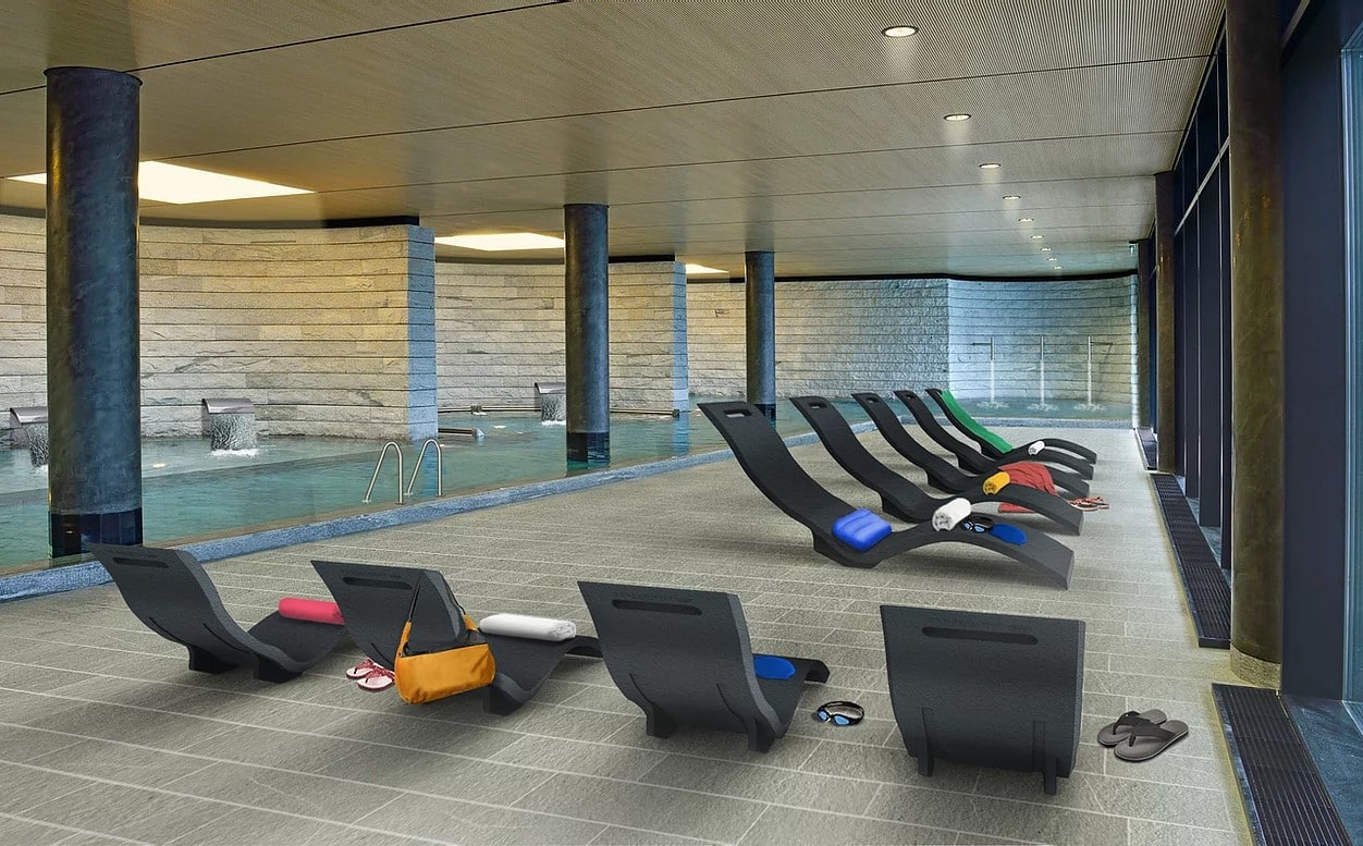 Kunststof Luxe Lounge ligbed - Antraciet - Azzura Pool