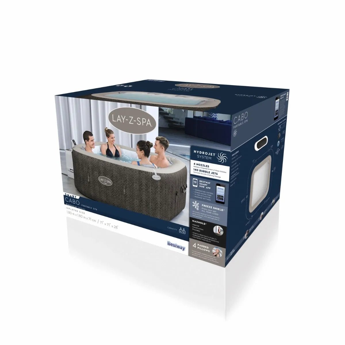 Lay-Z Spa Cabo HydroJet opblaasbare spa - 6 persoons - Azzura Pool