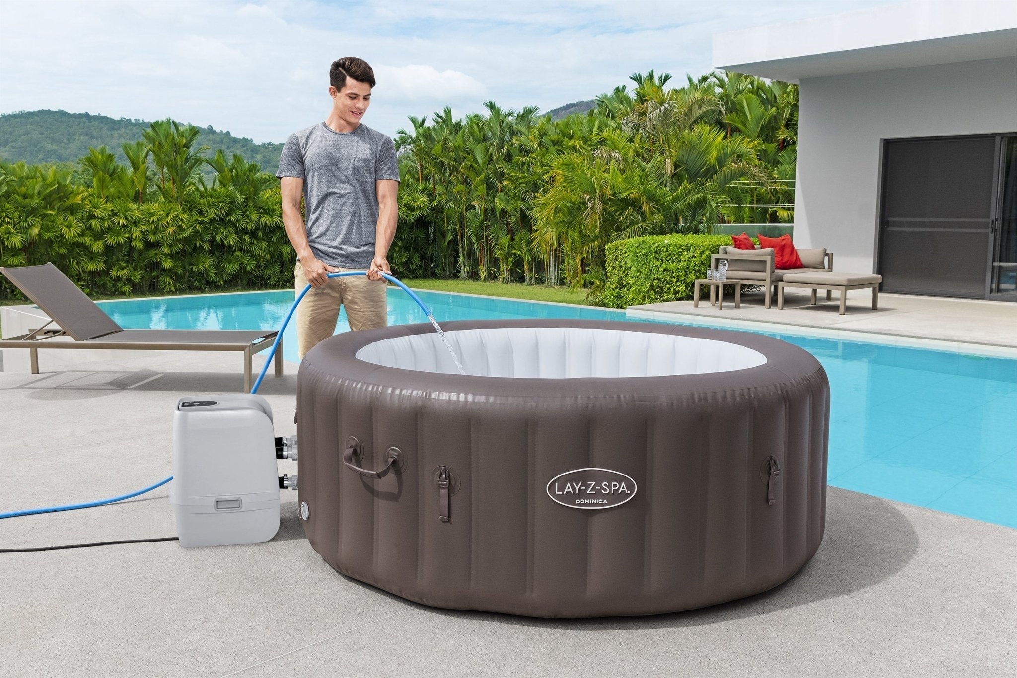 Lay-Z-Spa Dominica HydroJet Opblaasbare spa, 4-6 Personen - Azzura Pool