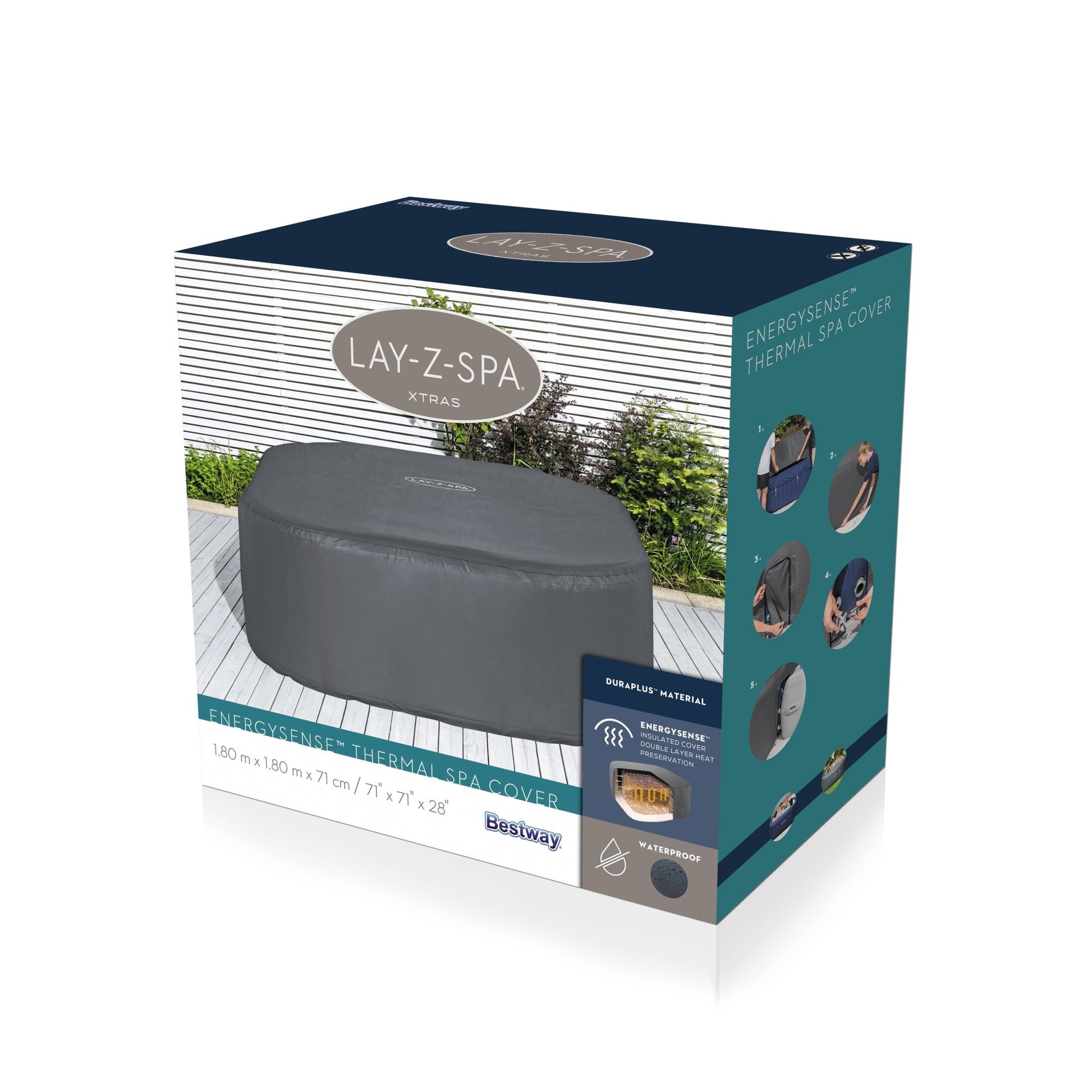 Lay-Z spa isolerende beschermhoes - 180 x 180 cm - Azzura Pool