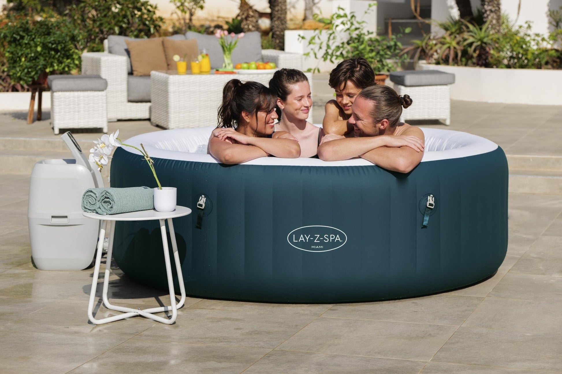 Lay-Z Spa Miami EnergySense Airjet opblaasbare spa - 6 persoons - Azzura Pool
